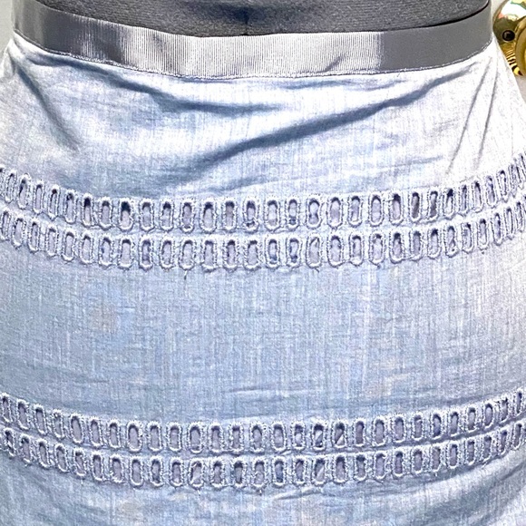 Gap eyelet Chambray mini skirt NWT 12 432 - Picture 3 of 7
